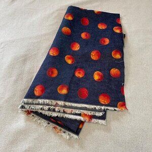 3.2 Sq Yds of Apple Print Denim Type Fabric (Not Twill), No Stretch Midweight